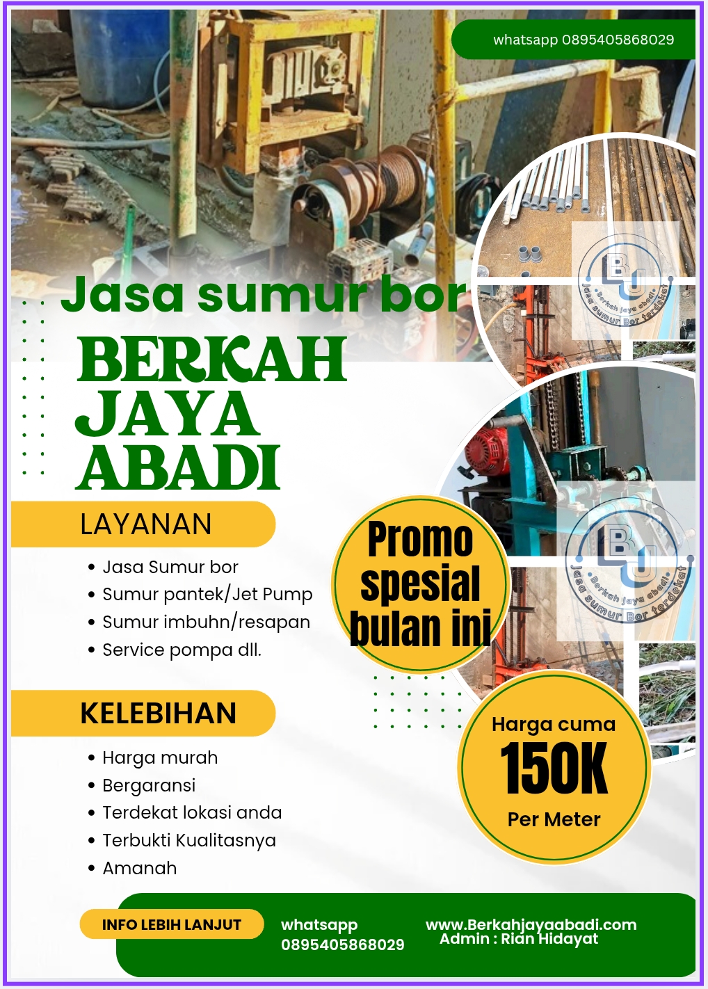 Jasa Tukang Sumur Bor